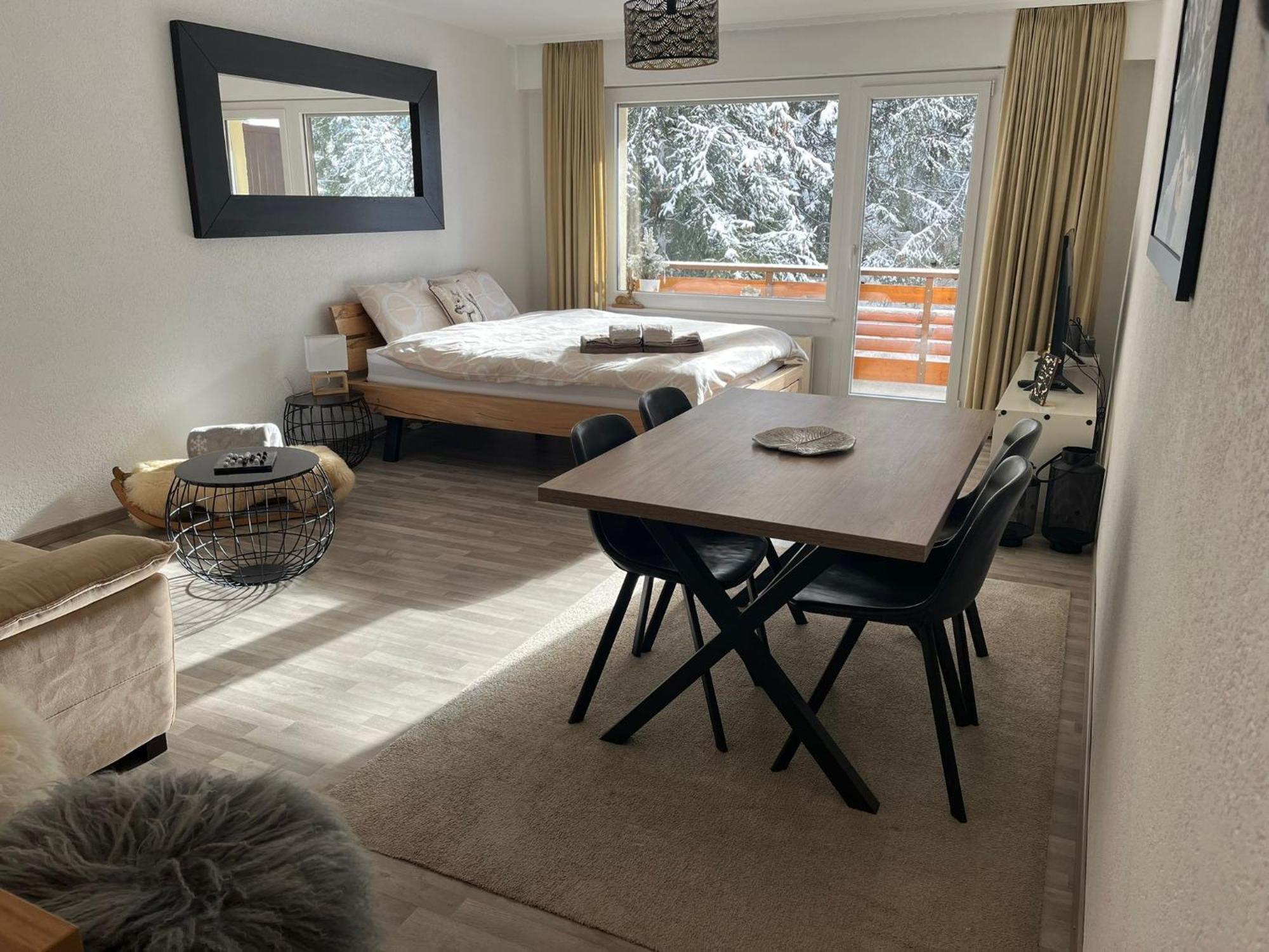 Grand Studio Au Centre De Crans 外观 照片